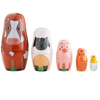 bigjigs farm animal russian dolls by tidlo